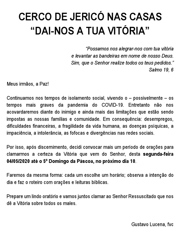 Piox Cerco De Jerico Pdf Oração Josué