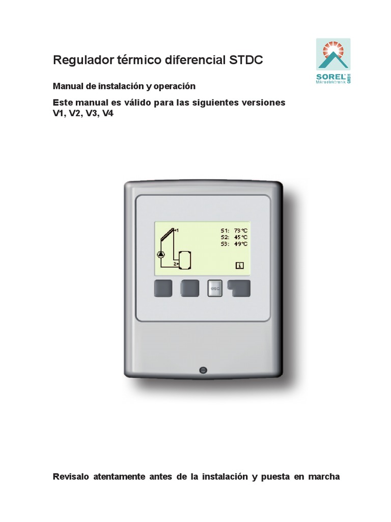 Manual de Regulador Térmico STDC | PDF | Tornillo | Electrónica