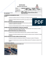 Informe diario de aseguramiento de calidad en proyecto de Corredor Este