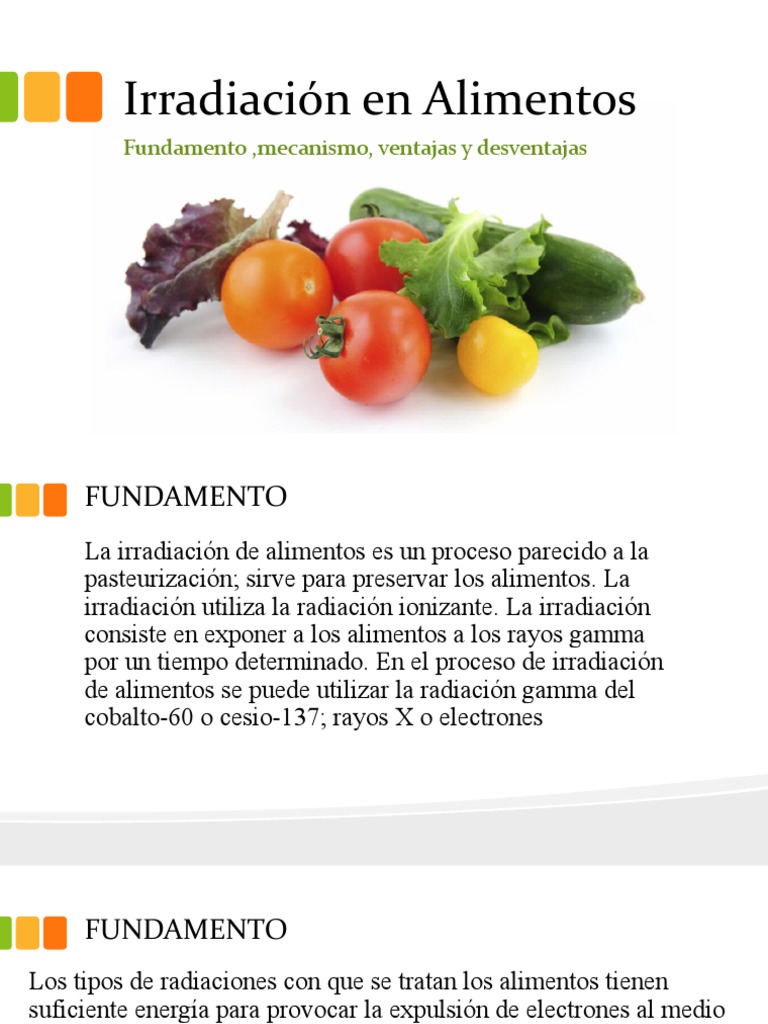 Desventajas de la Irradiación de Alimentos | PDF | Radiación ...