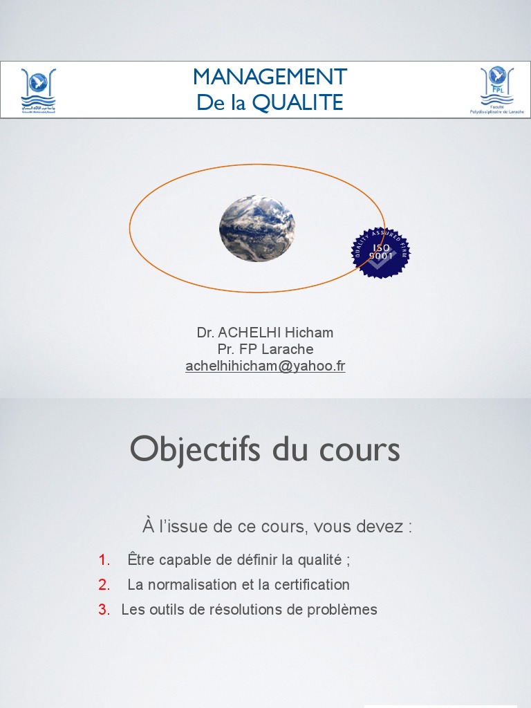 Management de la Qualité et Normes ISO | PDF | Système de management de ...