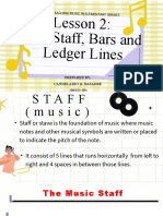 Lesson 2 STAFF BAR AND LEDGER LINES