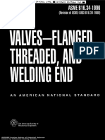 ANSI ASME B 16 34-1996 Valves - Flanged, Threaded, And Welding End