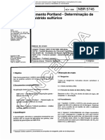 NBR 05745 - Cimento Portland - Determinacao de Anidrido Sulfurico - NORMA CANCELADA