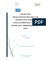 ALBERT - Proyecto de Instalación Eléctrica de Un Edificio de 6 Viviendas, Locales Comerciales y G...