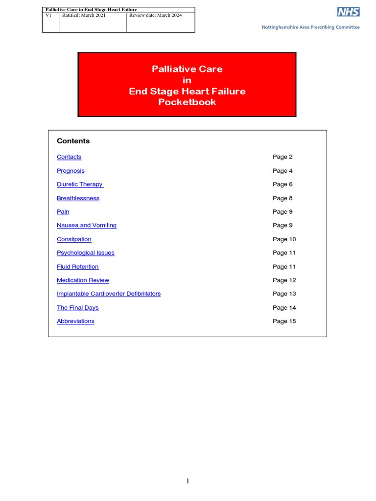 Palliative Care In End Stage Heart Failure Download Free Pdf Heart
