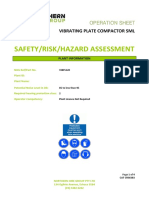 Risk Assessment SML Plate Compactor