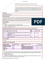 ENG 202V Applied Systems Engineering in Defense Acquisition, Part II