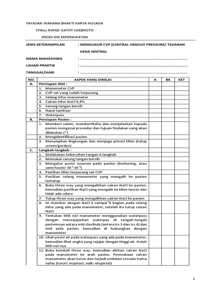 Sop CVP | PDF