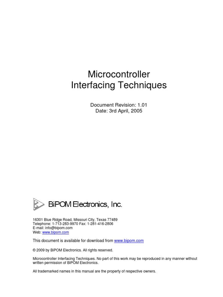Micro Controller Interfacing Techniques Circuit Diagram