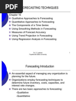 Forecasting Techniques