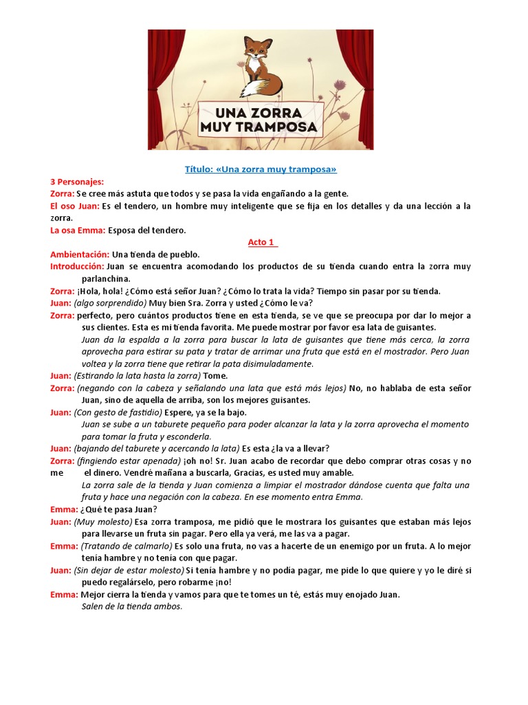 Una Zorra Muy Astuta | PDF