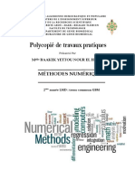 Polycopié TP Méthodes Numériques