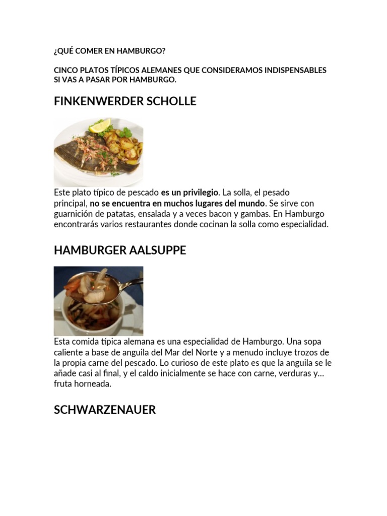 Donde Comer En Hamburgo