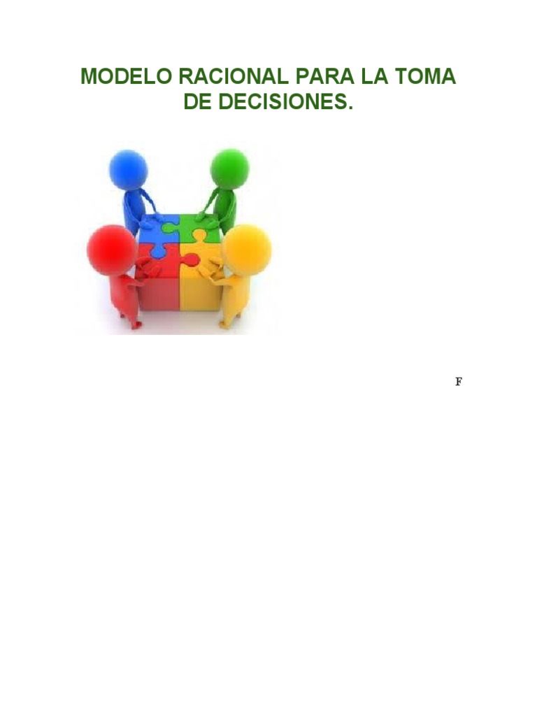 Modelo Racional para La Toma de Decisiones | PDF | Toma de decisiones ...