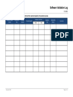 18 Software Validation Log