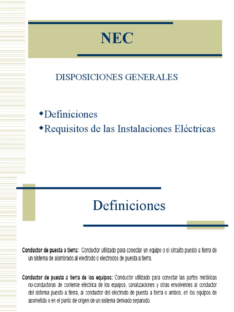 Nec-1 Parte-2012 | PDF | Corriente eléctrica | Bienes manufacturados