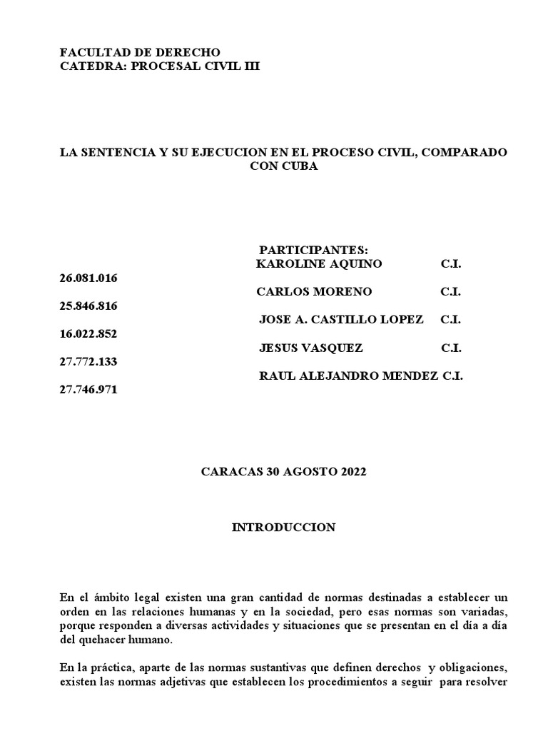 Ejecución Forzada en el Proceso Civil | PDF