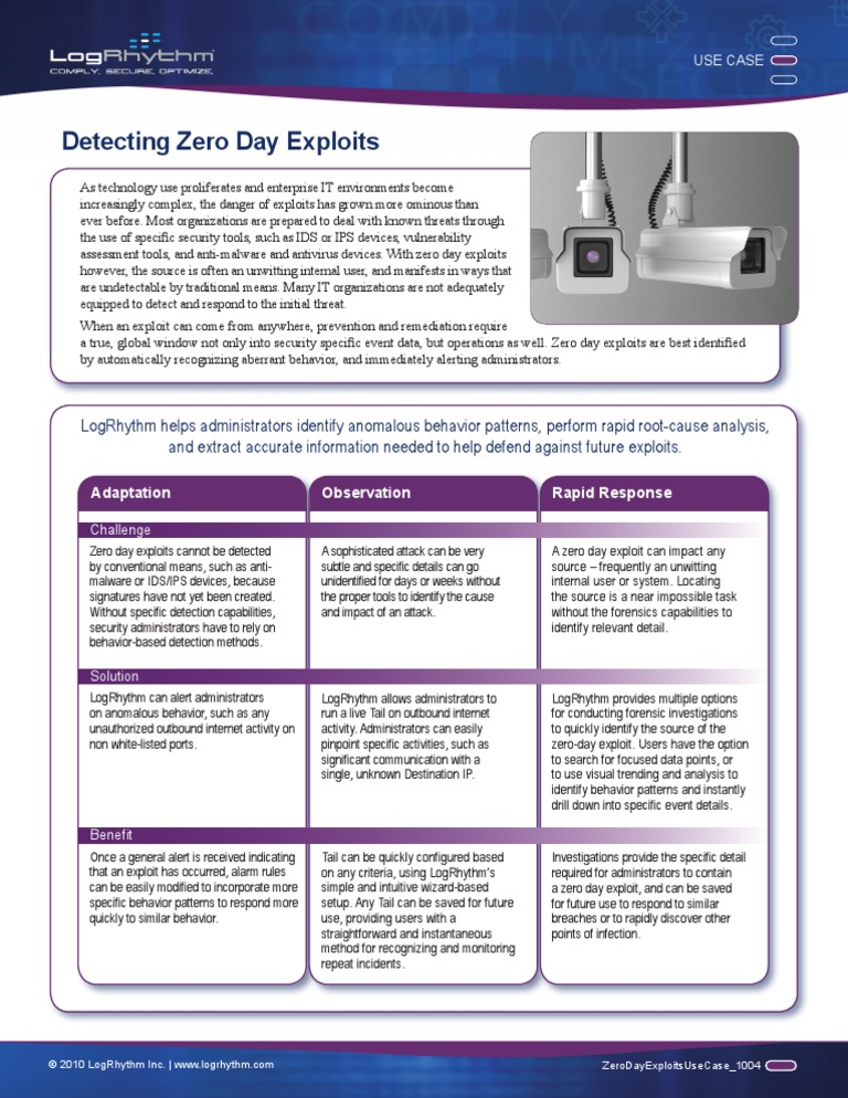 LogRhythm Zero Day Exploits Use Case | PDF | Antivirus Software ...