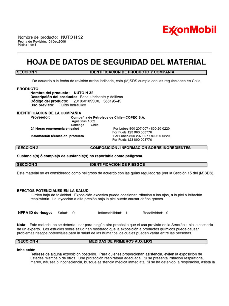Nuto H 32 | PDF | Agua | Guante