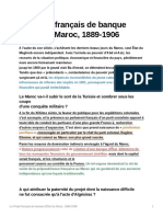 Le Projet Franais de Banque Dtat Du Maroc 1889-1906