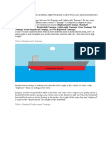 Guide to ship weight and tonnage measurements