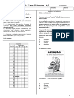 Provão Peralta - 7ano 3bim - A e C - 2022