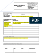 DOCUMENTO 29 Formato de Informe de Auditoria