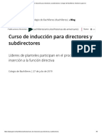 Curso de Inducción para Directores y Subdirectores - Colegio de Bachilleres - Gobierno - Gob - MX