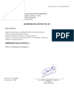 Informe de Radiografia de Pelvis