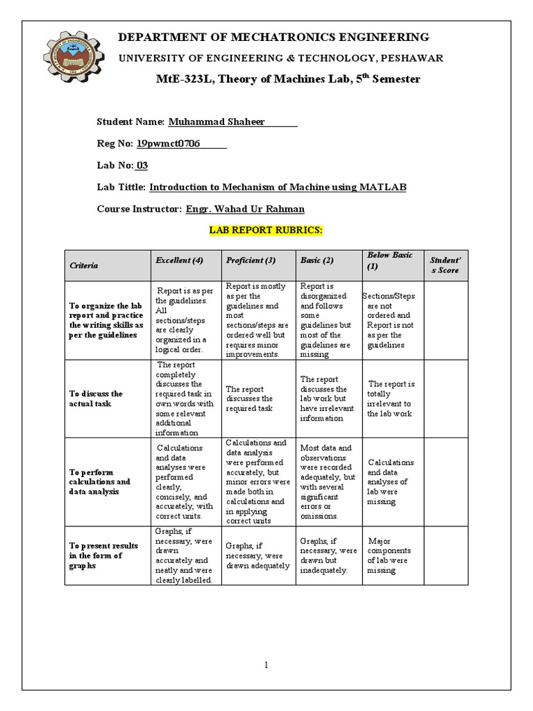 Theory of machines lab 3 pdf matlab graphics