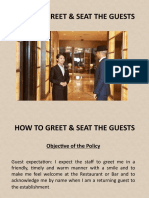 How To Greet & Seat The Guests