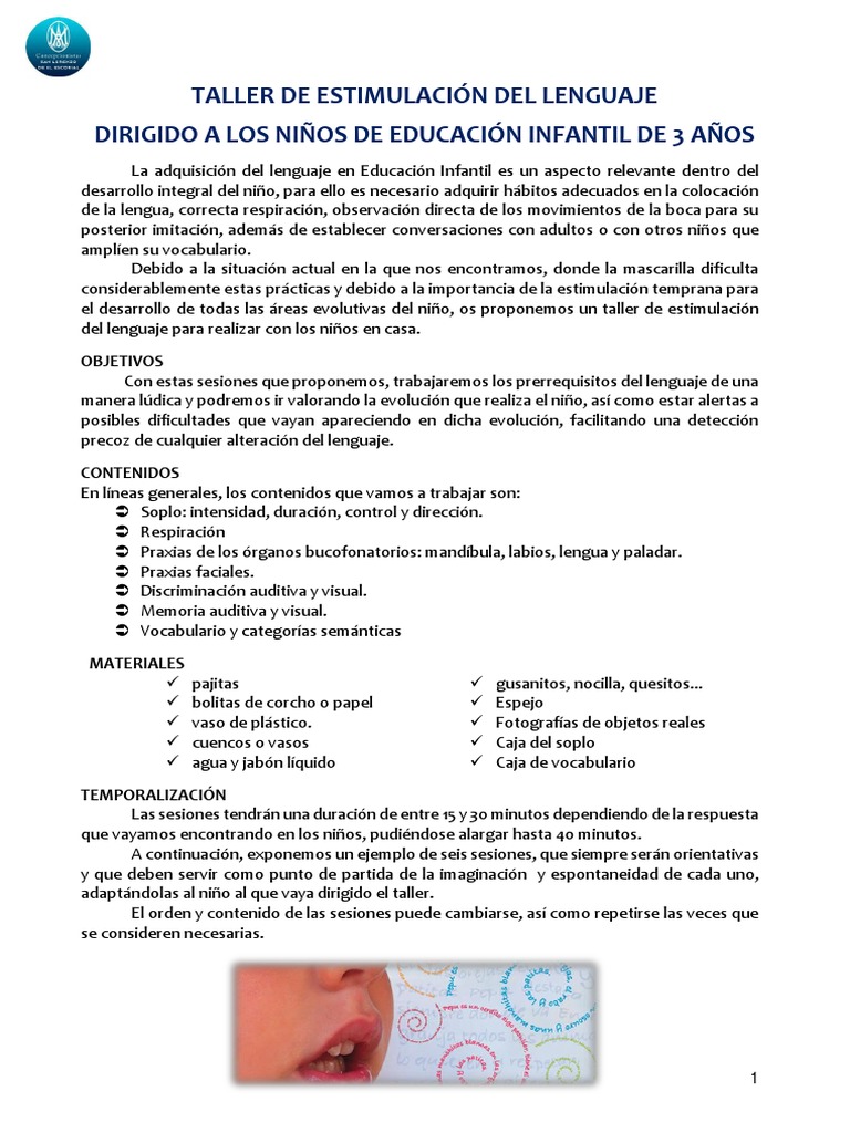 Taller de Estimulación del Lenguaje Infantil | PDF | Memoria | Cumpleaños