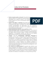 Carta de Derechos de Los Pacientes