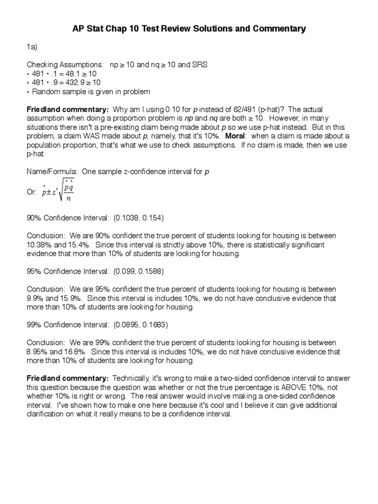 Ap Stat Chap 8 Test Review Solutions Pdf Skewness Normal