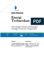 Modul 04 Rancangan Dasar Pembangkit Tenaga Turbin Air Sederhana