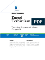 Modul 09 Teknologi Surya Untuk Mesin Penggerak