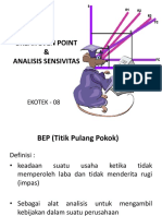 Break Even Point & Analisis Sensivitas Ekotek - 08