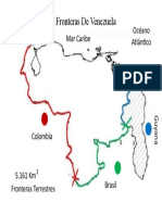 Mapa Fronteras de Venezuela