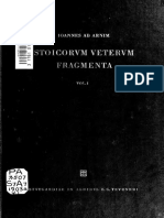 Stoicorum Veterum Fragmenta Volume 1 - Zeno Et Zenonis Discipuli