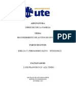 Procedimiento de Acción en Divorcio