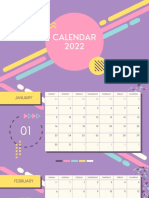 Purple Playful Memphis 2022 Calendar