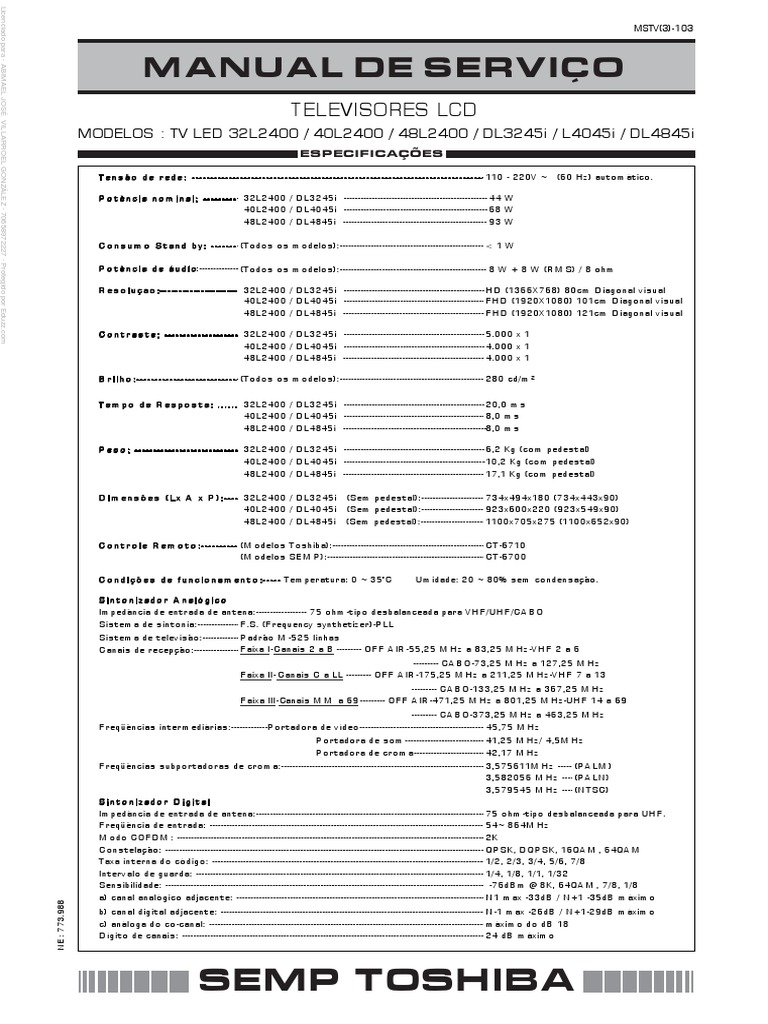 Manual de Servico Code | PDF | Bens manufaturados | Ciência da Computação