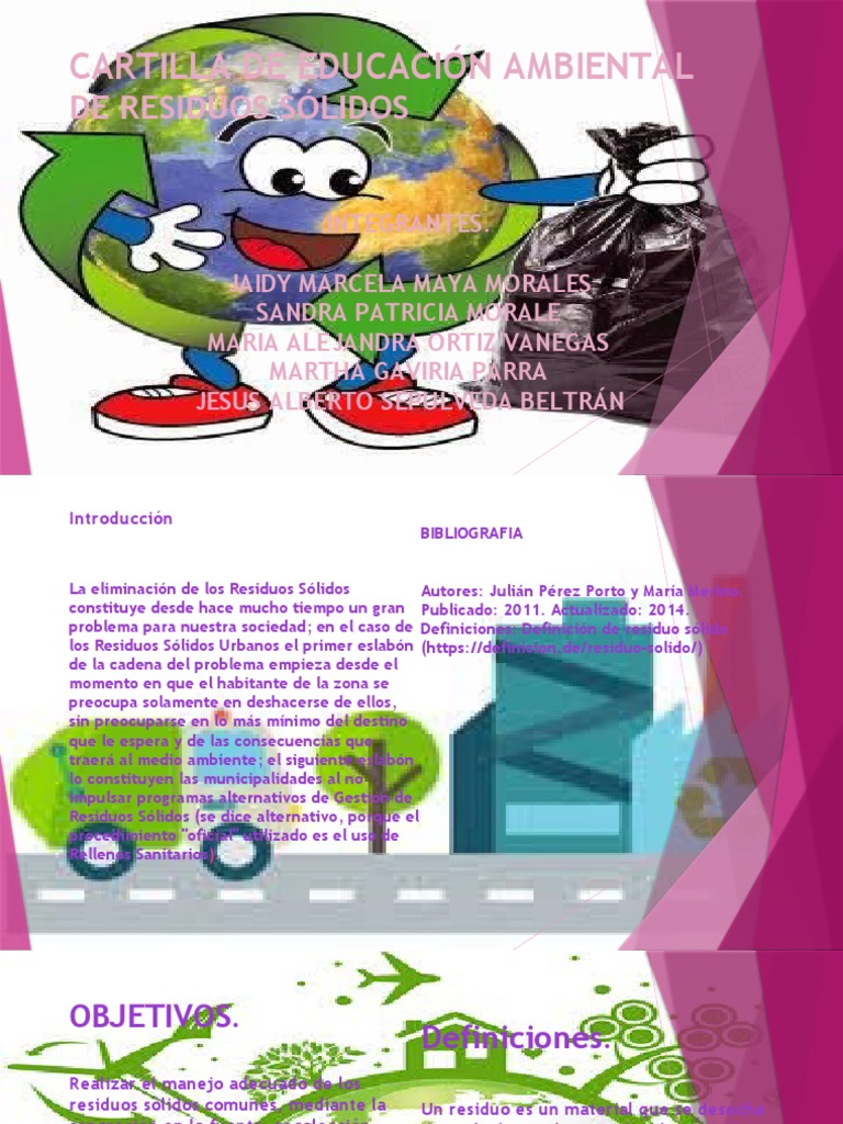 Cartilla de Educación Ambiental | PDF | Residuos | Reciclaje