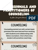 Topic 2 Professionals and Practitioners of Counseling