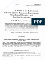 A Prospective Study of The Relationship Between SLI, PH Dis