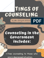 Topic 4 Settings of Counseling