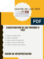 Clasificacion de Los Test