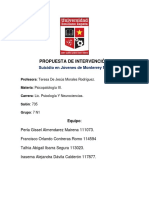 Propuesta de Intervención - Psicopatología Iii