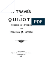 Arrabal, Francisco M. - A Través Del Quijote. Colección de Artículos.
